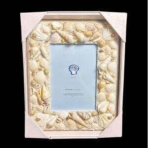 Home Studio Seashell Tabletop Picture Frame 5x7 Coastal Beach Decor NIB
